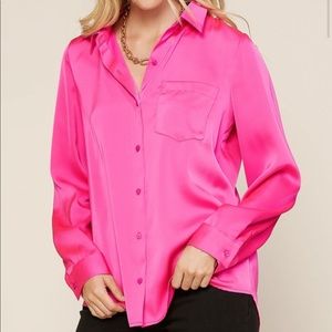 Hot pink button up